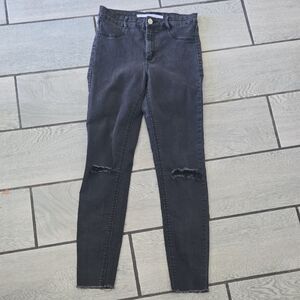 ZARA Trafaluc Distressed Black‎ Skinny Jeans – Size 5/ EUR 38  z64